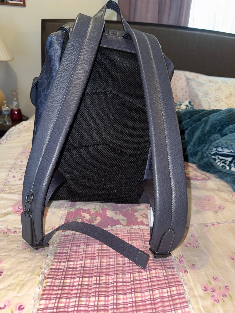 Coach Warner Signature Canvas Leather Backpack - Picture 3 of 6